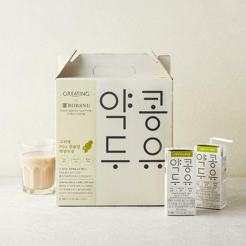 [그리팅] PGA칼슘업 약콩두유 (190ml*16팩)