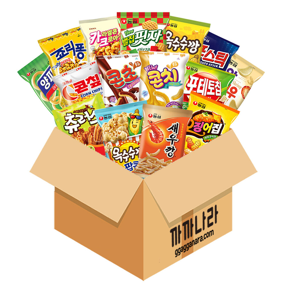  현대장터 :: 농심 크라운 단짠단짝 과자세트 15p 