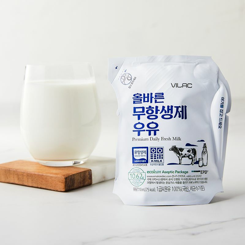 [비락]올바른 무항생제 우유 110ml