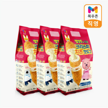 목우촌 뽀로로와친구들 크리스피 치즈 핫도그 320g(4개입) X 3개