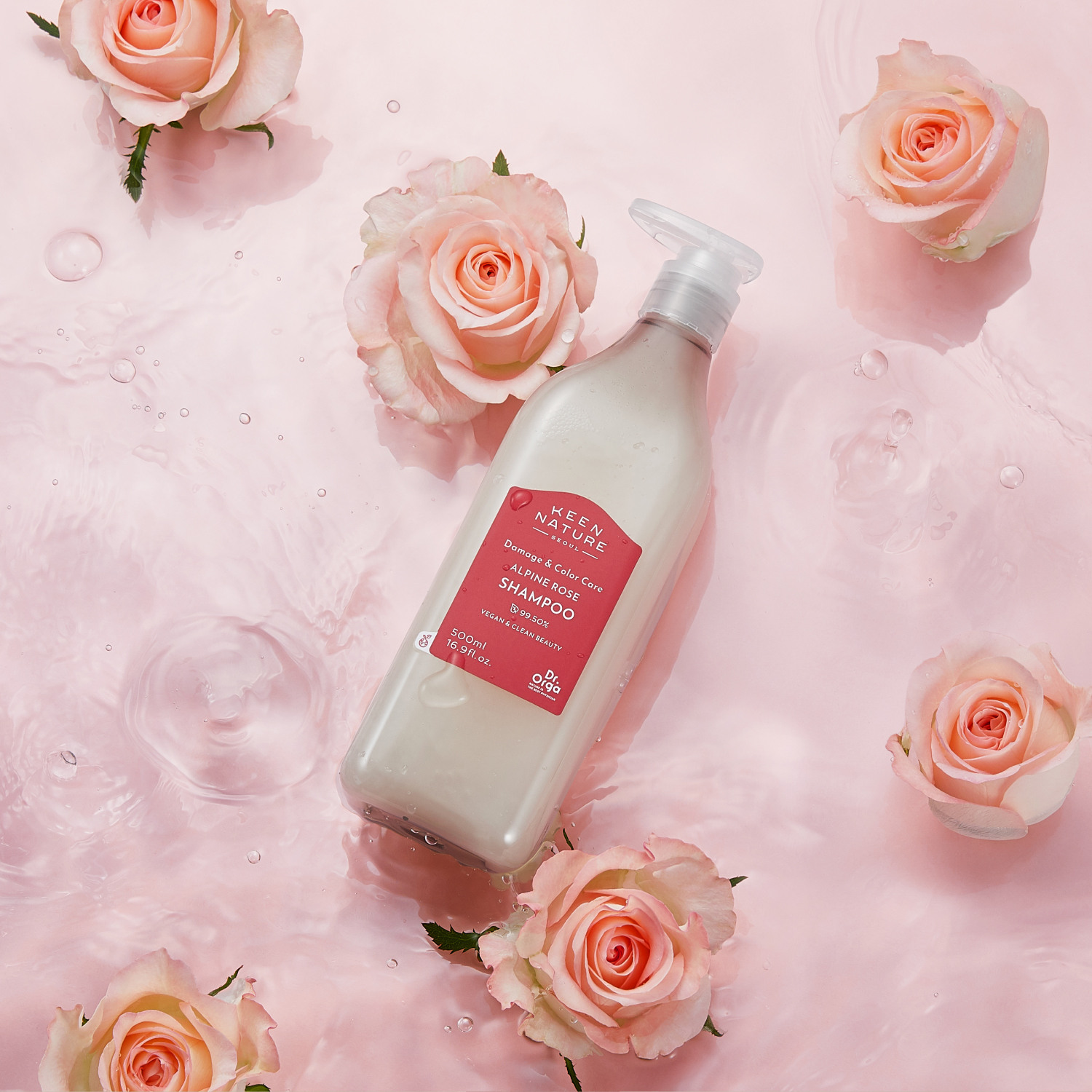 닥터올가 비건 알파인로즈 극손상모 앰플 샴푸 500ml