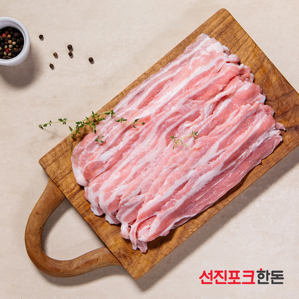 [선진포크] 진짜 얼리지않은 생대패 삼겹살 400g