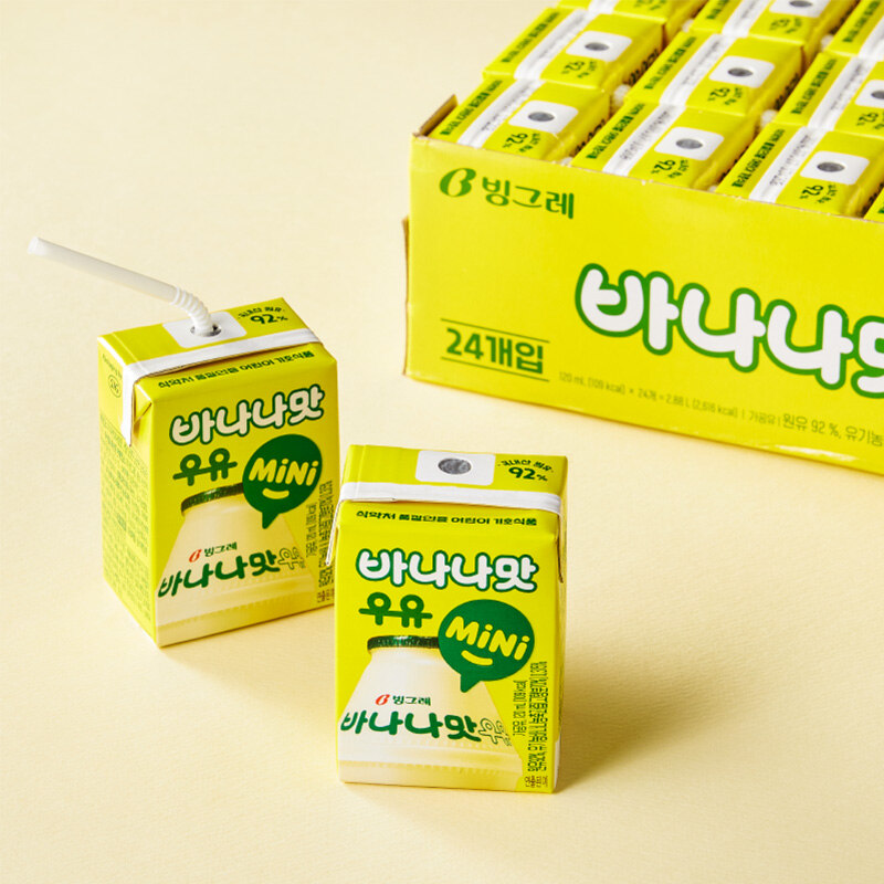[빙그레] 바나나맛 우유 미니 (120ml*24입)
