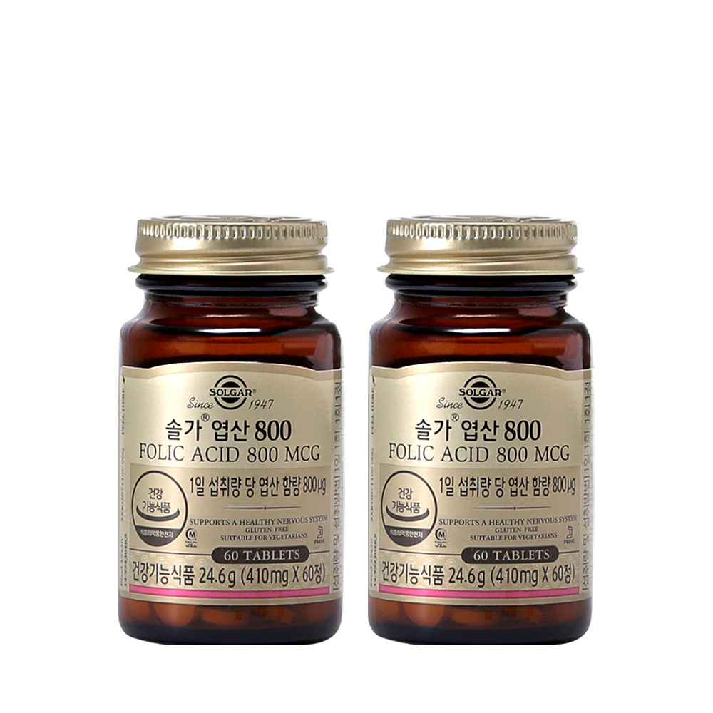 솔가 엽산 800 60정 x 2개