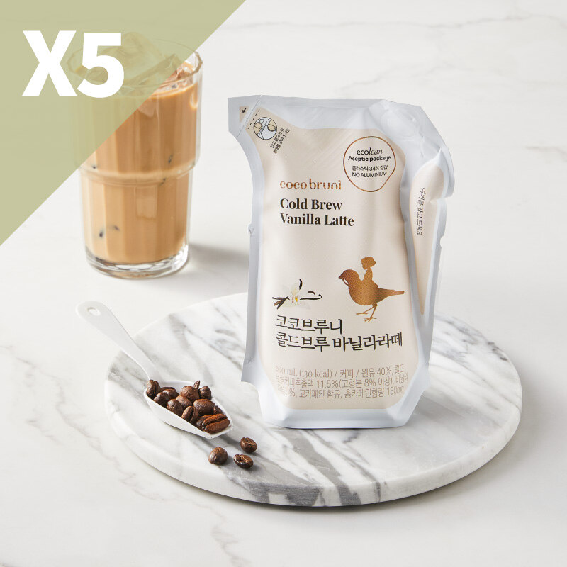 [코코브루니]파우치 콜드브루 바닐라라떼 (200ml*5입)