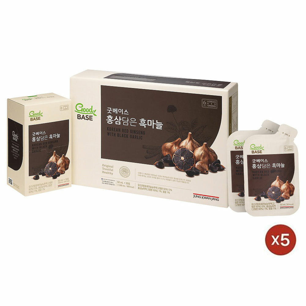 [정관장 공식] 굿베이스 홍삼담은 흑마늘 50ml x 30포 5박스