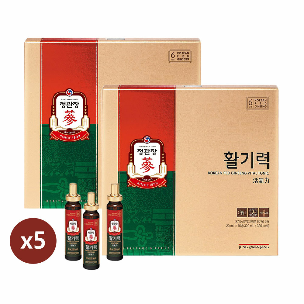 [정관장 공식] 활기력 20ml x 16병 5박스 (80일분)