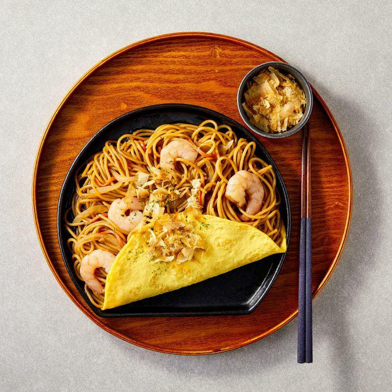 오믈렛 야키소바 세트