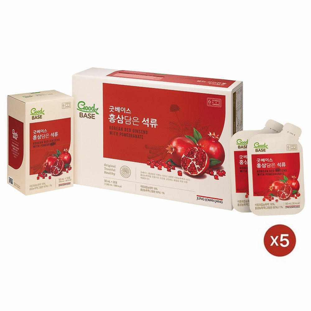 [정관장 공식] 굿베이스 홍삼담은 석류 50ml x 30포 5박스