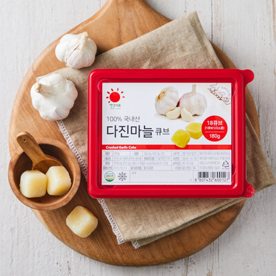 [엔젤식품] 국산 냉동 다진마늘 큐브 180g
