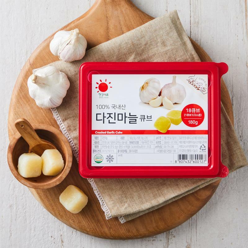 [엔젤식품] 국산 냉동 다진마늘 큐브 180g