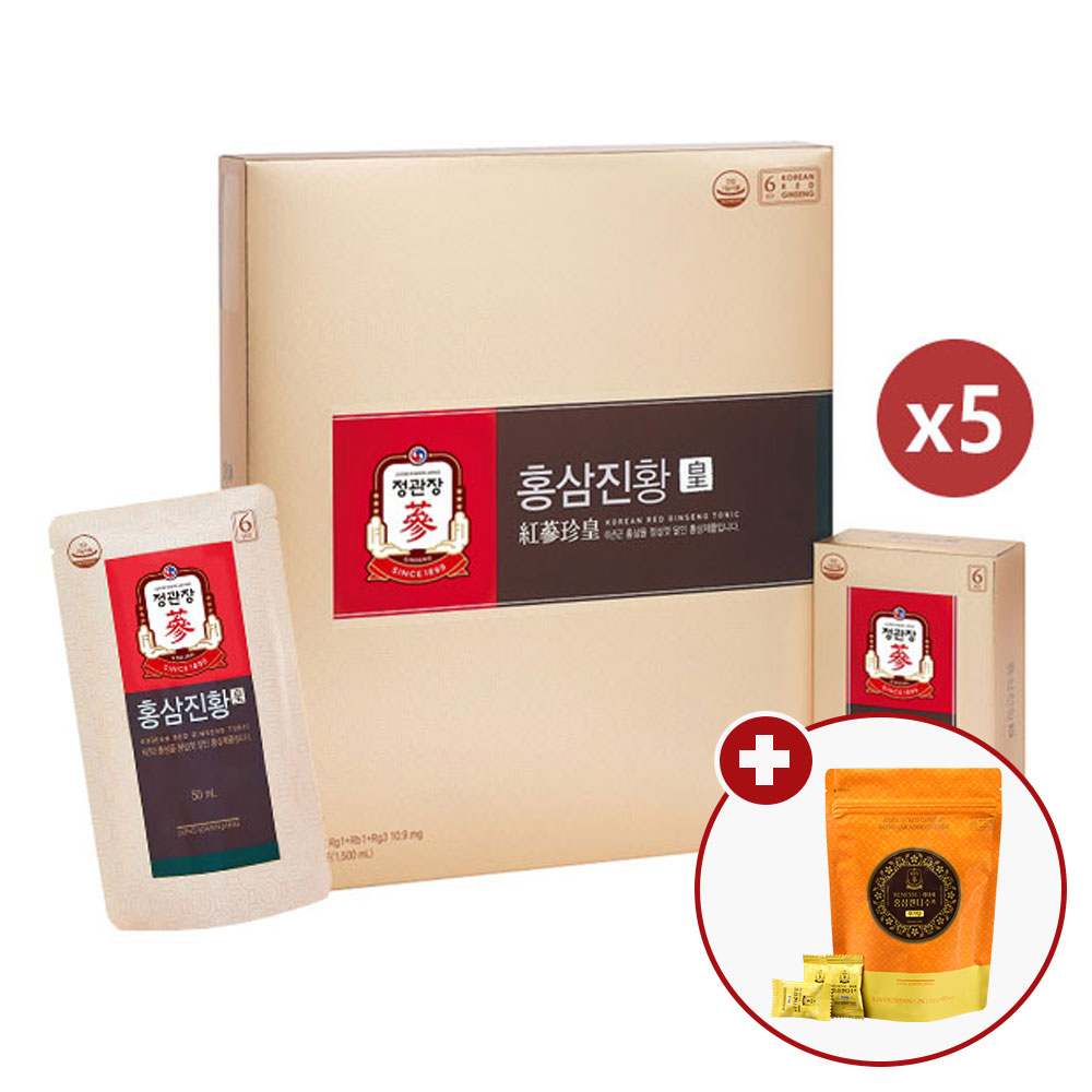 [홍삼캔디 증정] 정관장 홍삼진황 50ml x 30포 5박스 (150일분)