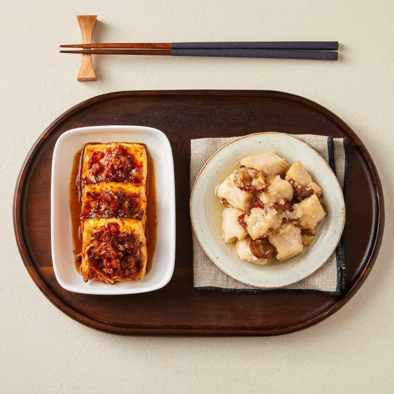 대파 두부 조림 & 마늘 대추 닭살구이 세트