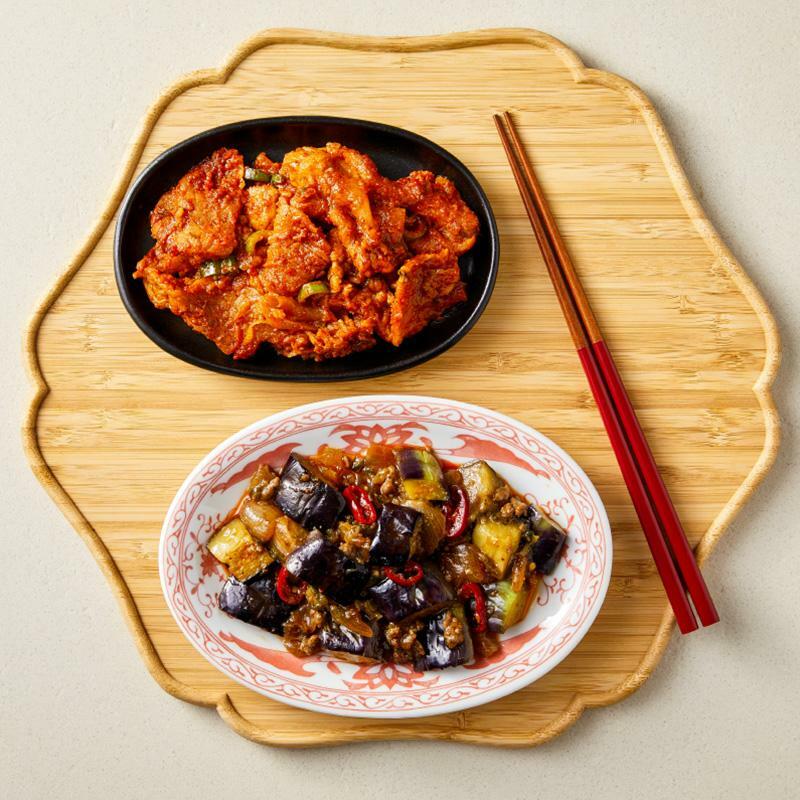 제육볶음 & 중화풍 소고기 가지볶음 세트