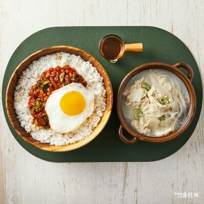 [당뇨식단] 열무보리 비빔밥 & 닭곰탕 세트
