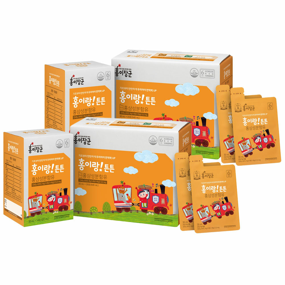 [정관장 공식] 홍이랑 튼튼 30ml x 28포 2박스 (4-6세)
