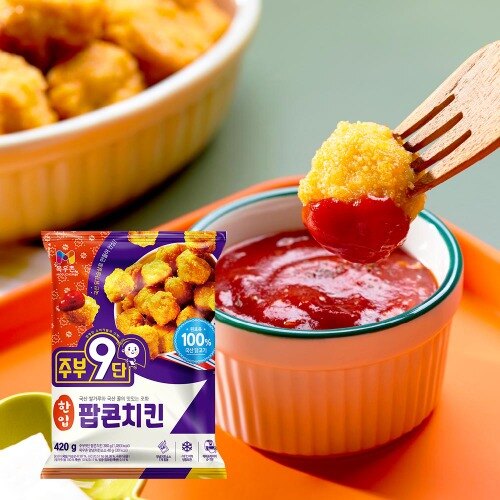 주부9단 한입 팝콘치킨 420g*4봉