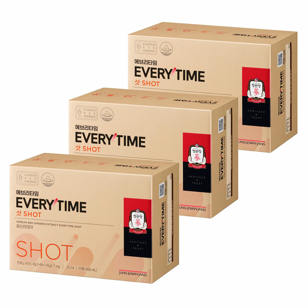 [정관장 공식] 에브리타임 샷 20ml x 20병 3박스 (60일분)