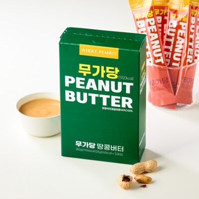 [식화점] 무가당 땅콩버터 25g*12입