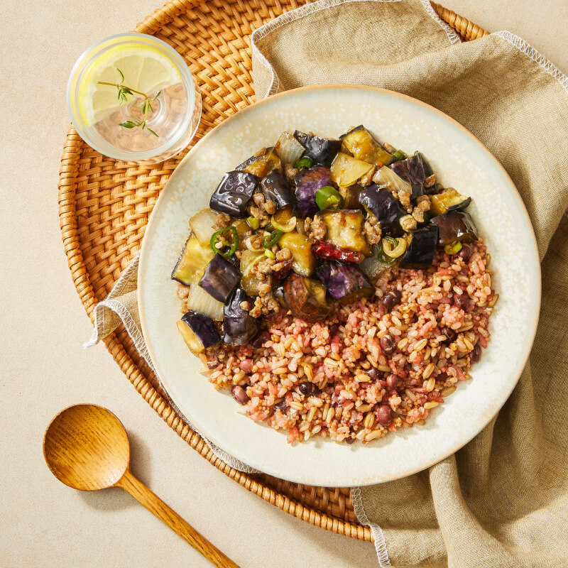 [저속도시락] 가지 돼지고기 덮밥 & 적두 홍국밥 270g