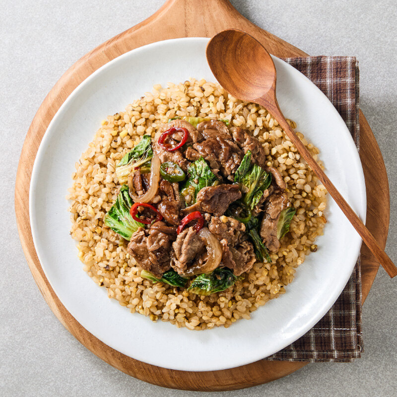 [350뷰티핏] 돼지 불고기 봄동 덮밥 240g