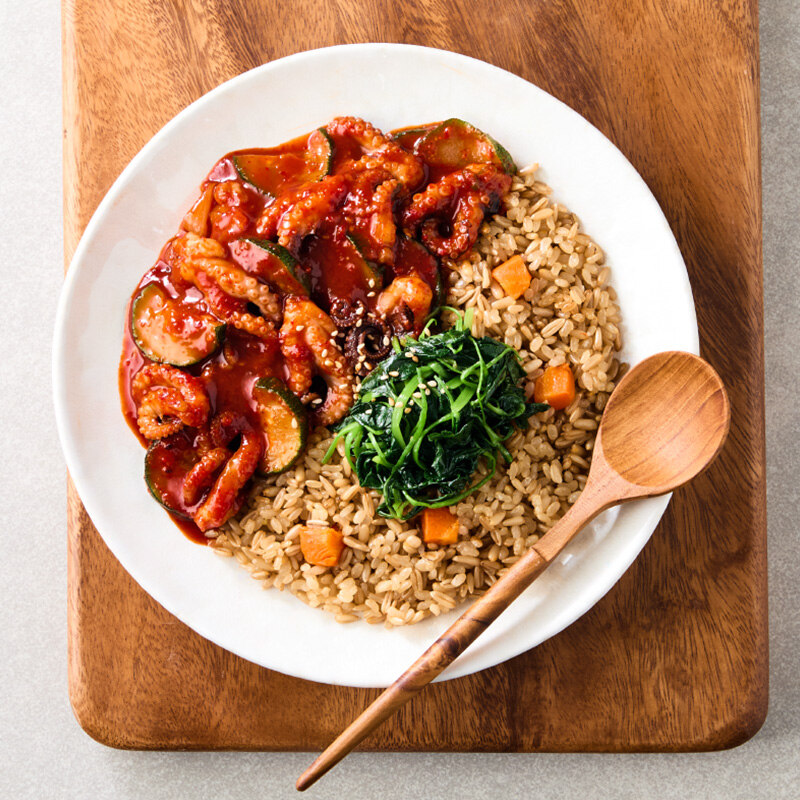 [350뷰티핏] 주꾸미 참나물 덮밥 240g