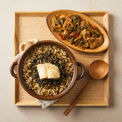 [저콜레스테롤] 대구살 솥밥 & 돼지고기 시래기찜 293g