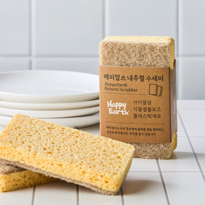 [해피얼쓰] 내추럴 수세미 2개입