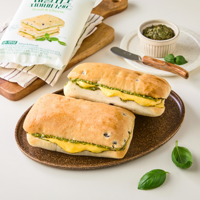 바질 치즈 치아바타 샌드 166g