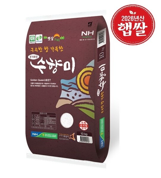 [농협양곡] 경기화성 수라청 수향미 10kg (골든퀸3호/상등급/당일도정)
